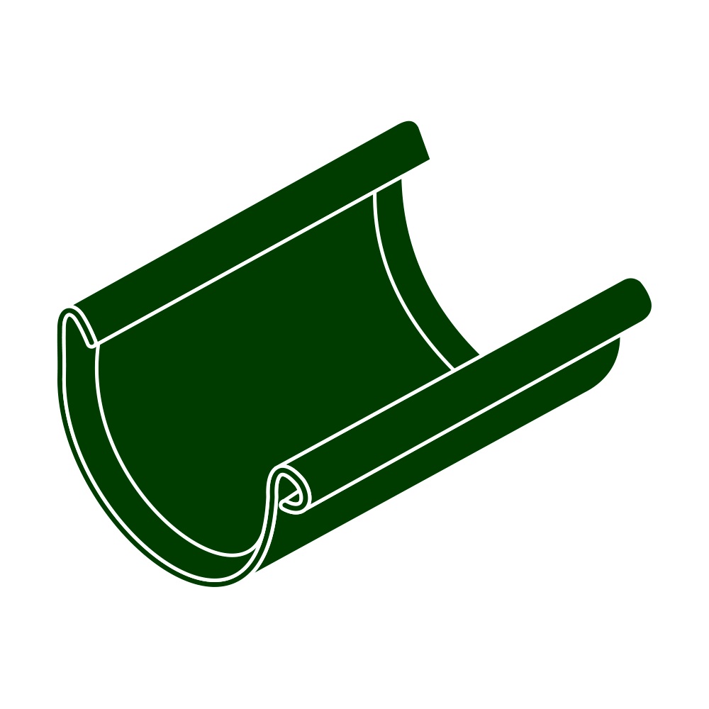 Spojka žlabu RG 125 půlkulatá zelená barva