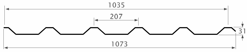 řez tarpézem 207/31 řez trapézem 207/31