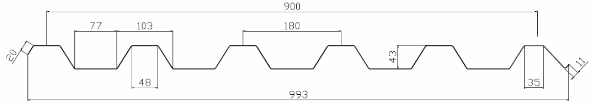 řez trapézem 180/43